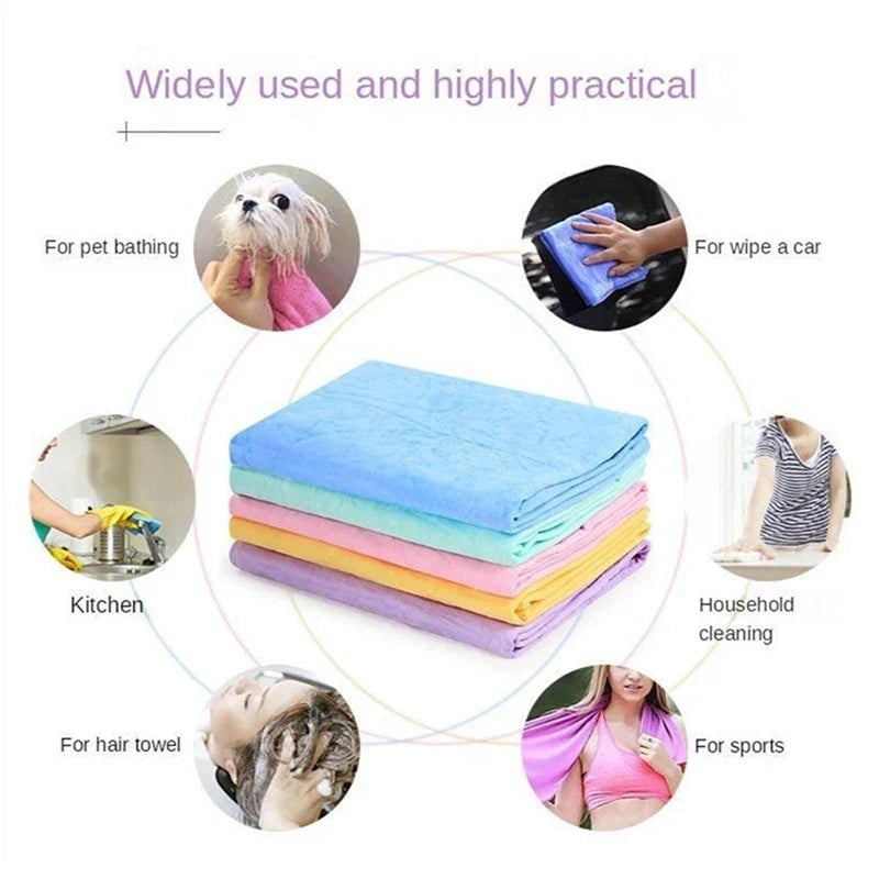 Soft Suede Dog Bath Towel – Absorbent Pet Grooming Towel Pet Grooming Towel Qme