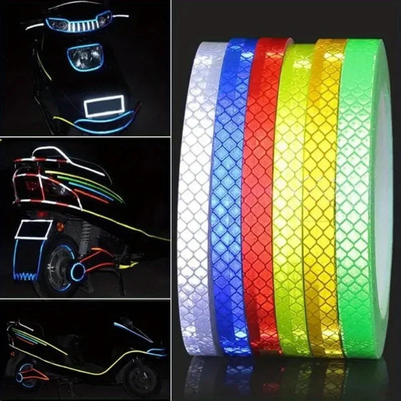 Reflective Safety Warning Tape Stickers – 4 Colors | Night Vis Reflective Safety Tape Qme