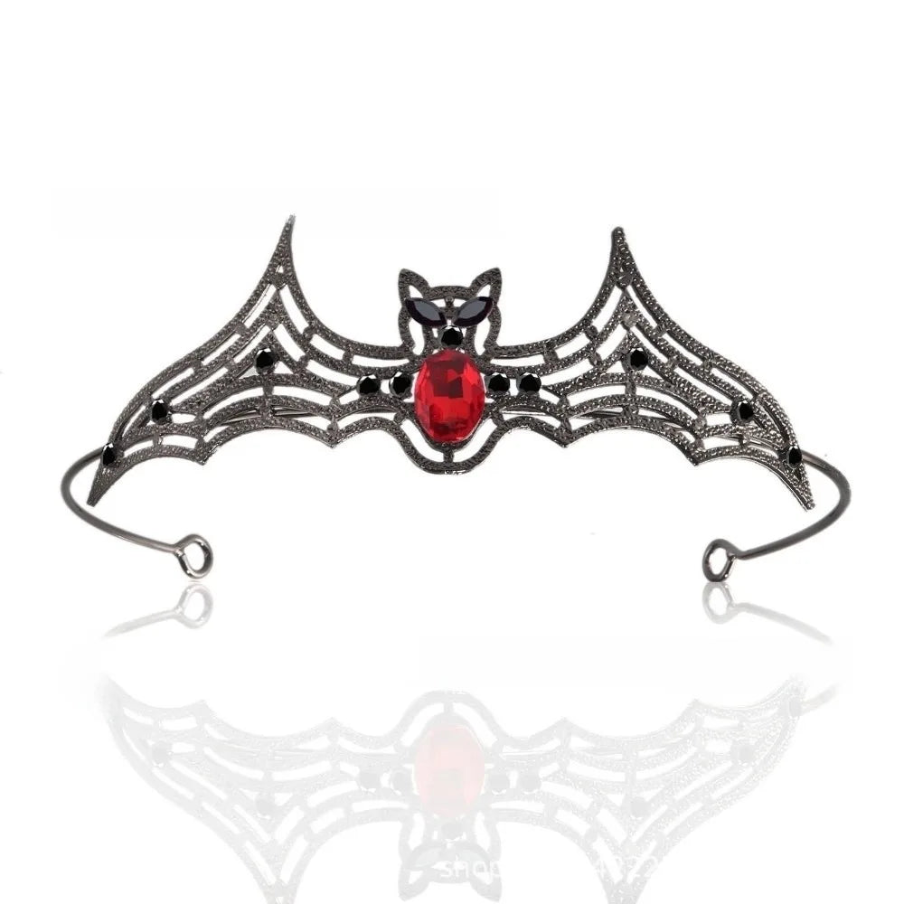Halloween Bat Hairband – Sparkling Multicolor Rhinestone Halloween Hair Accessory Qme Style 2
