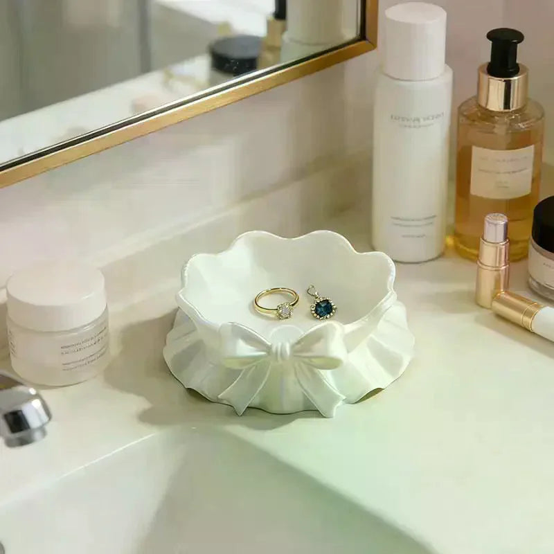 3D Printed Bow Jewelry Organizer Tray – Cute Girly Dish Jewelry Organizer Dish Qme