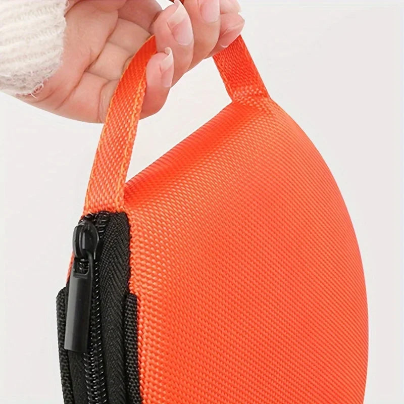 Portable Round CD DVD Storage Case – Oxford Cloth Wallet Holder CD DVD Storage Case Qme