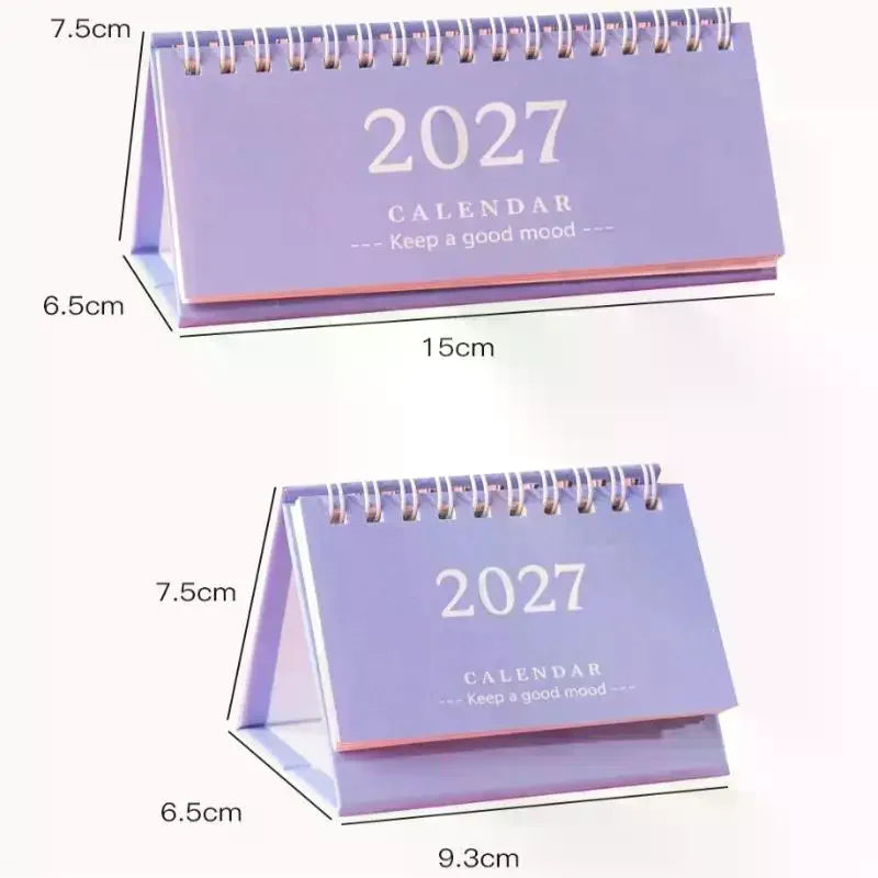 2027 Mini Standing Desk Calendar – Coil Flip Monthly Planner Desk Calendar Qme