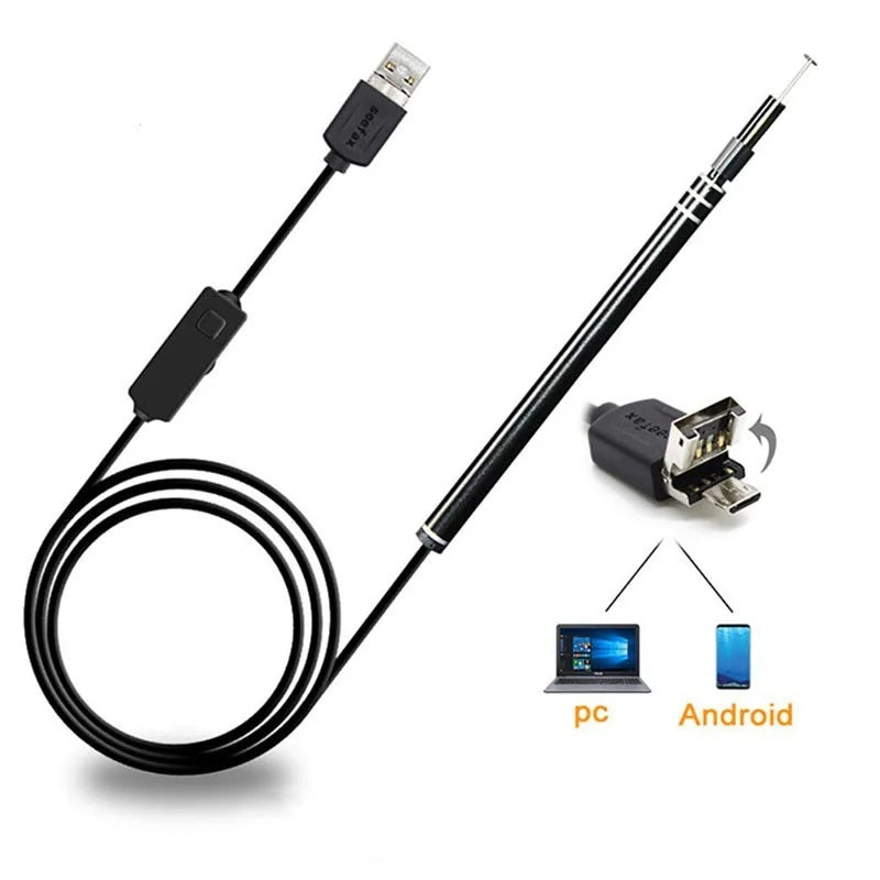 2-in-1 HD Ear Borescope Inspection Camera & Visual Ear Pick Inspection Borescope Camera Qme Default Title