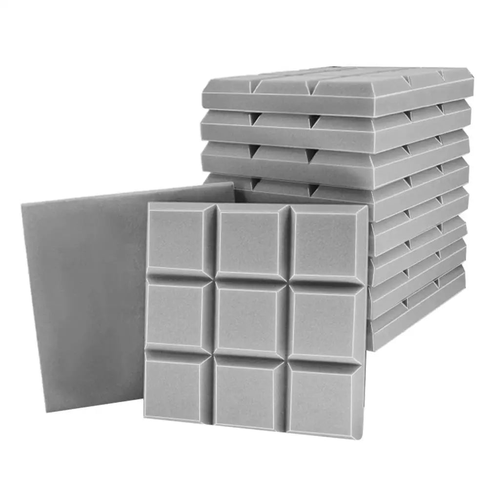 Acoustic Foam Wedge Panels 12x12x2" – Studio Soundproofing Acoustic Foam Panels Qme GRAY 10pcs China Mainland