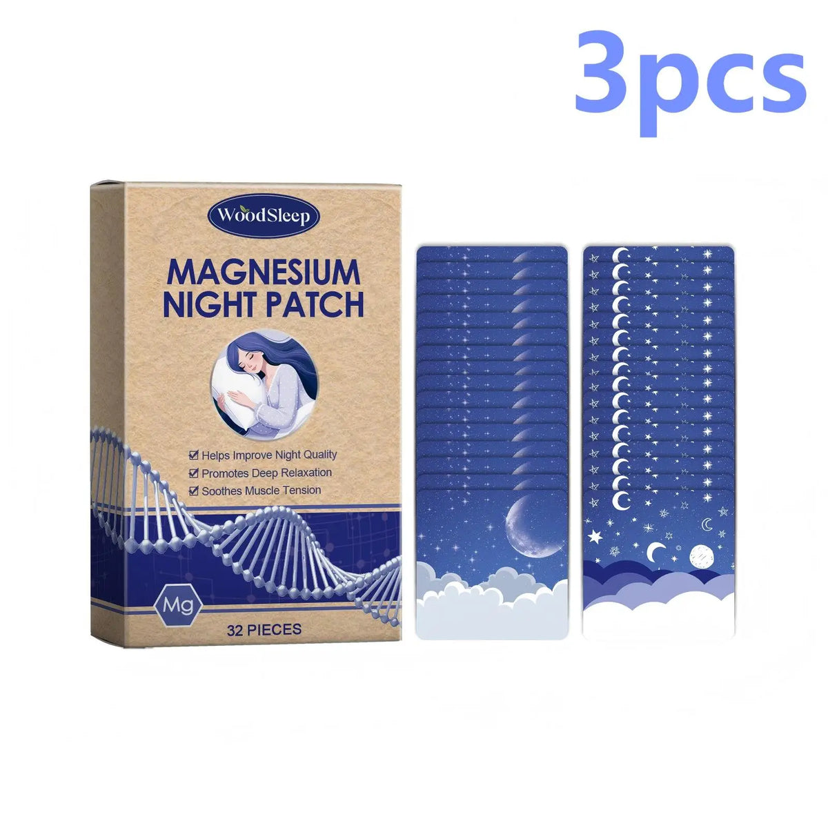 Woodsleep Natural Sleep Patches – Calming Aromatherapy, 32pc Aromatherapy Sleep Patch Qst 3pcs