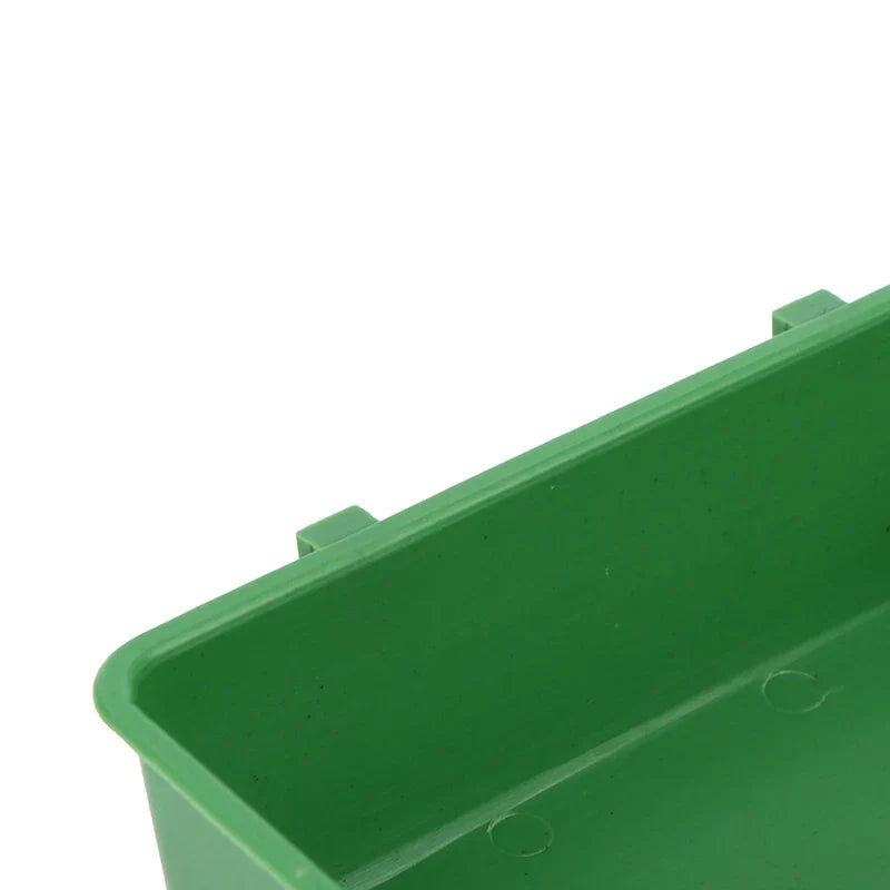 Small Plastic Parrot Bird Bath Tub & Food Bowl Feeder – Green Bird Bath Feeder Qme 1PC