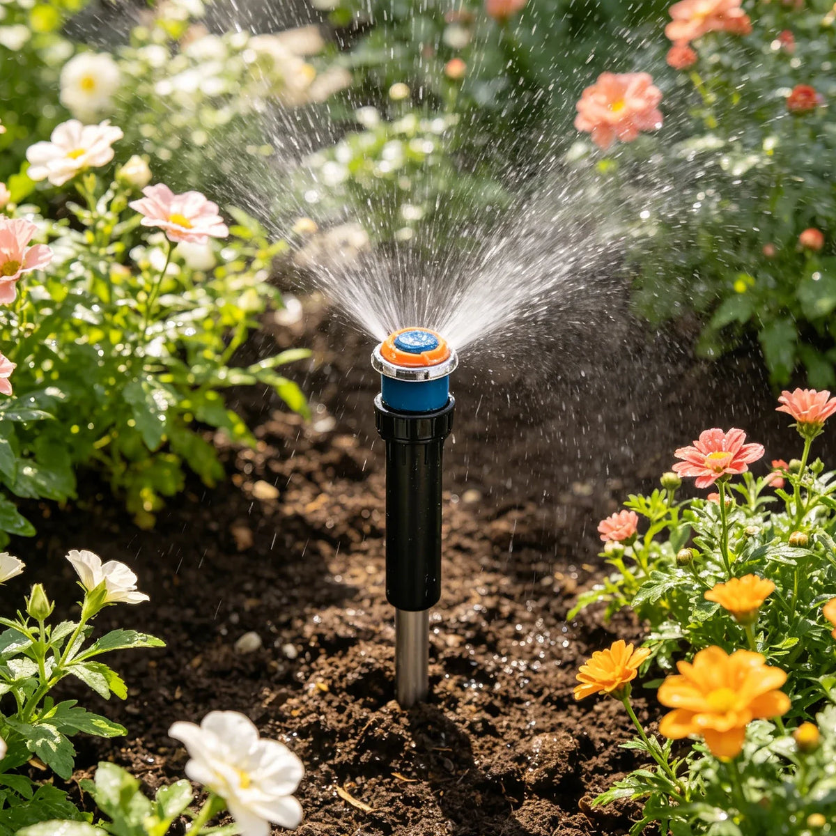 APWIKOGER Adjustable Garden Sprinkler Nozzle 90–360° 2.5–10.7m Garden Sprinkler Nozzle Qme