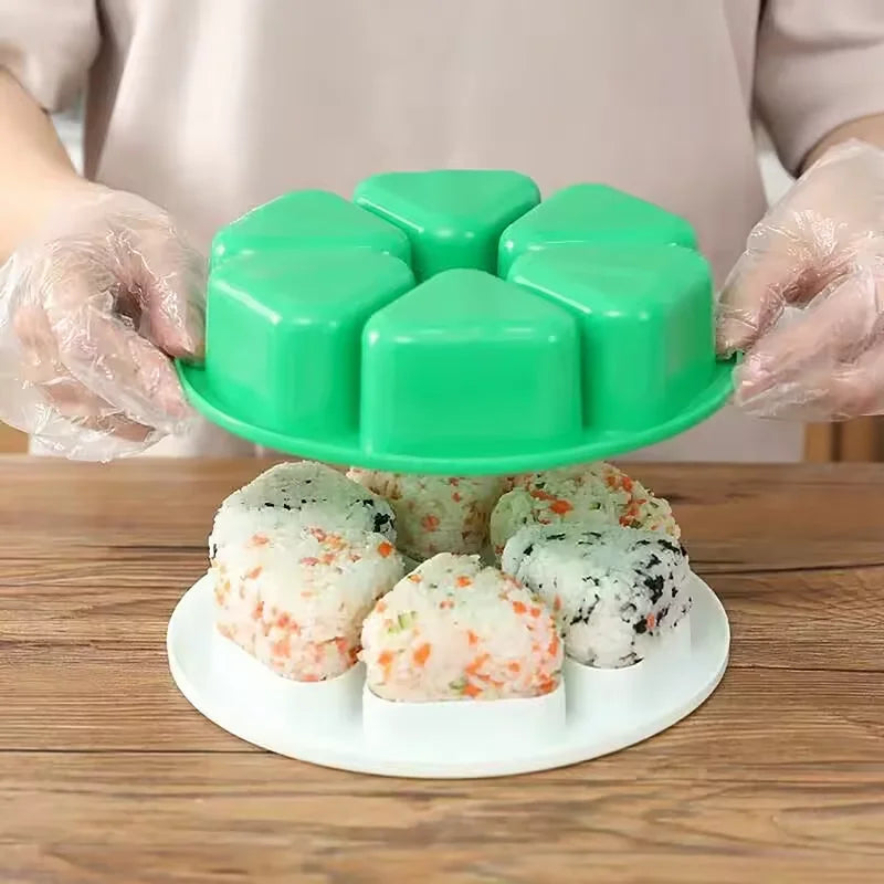 Triangle Rice Ball Mould – DIY Japanese Sushi Onigiri Maker Sushi Rice Mould Qst