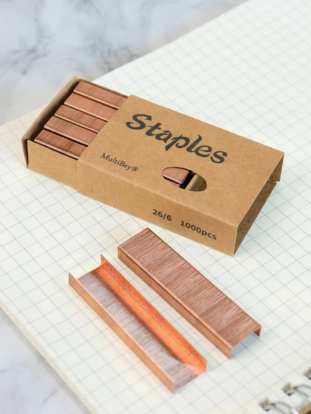 Rose Gold Metal Stapler with 26/6 Staples – Office & School Office Stapler Qme