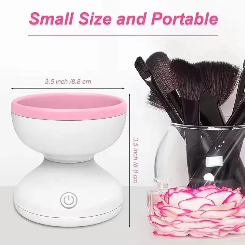 Electric Makeup Brush Cleaner Machine – Auto Spin & Dry Brush Cleaner Machine Qst