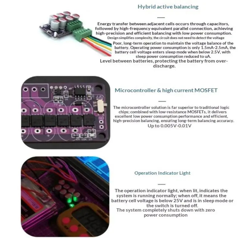 6A Active BMS Equalizer 3S–17S LiFePO4 Lithium Battery Battery BMS Equalizer Qme