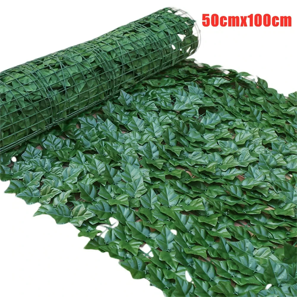 Artificial Flower Leaf Fence Panels 50x100cm | Outdoor Garden Artificial Fence Panel Qme