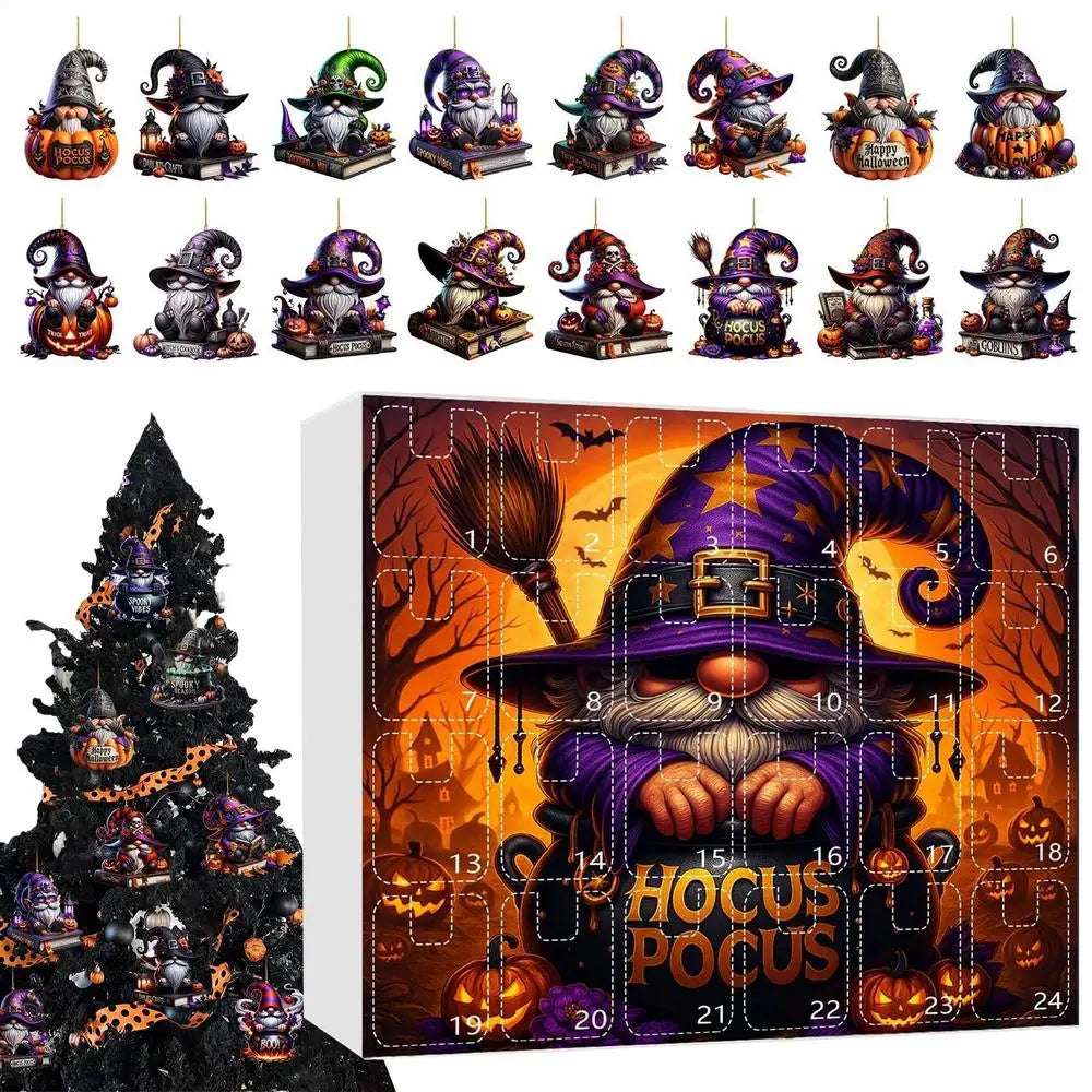 Halloween Countdown Advent Calendar 24-Day Acrylic Toy Figures Halloween Advent Calendar Qme C China Mainland 24 DAYS