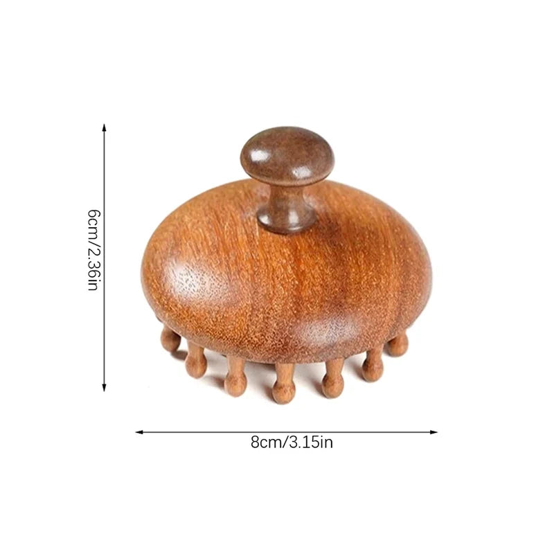 Natural Sandalwood Anti-Static Wooden Hair Comb & Massager Wooden Hair Comb Qme Style11