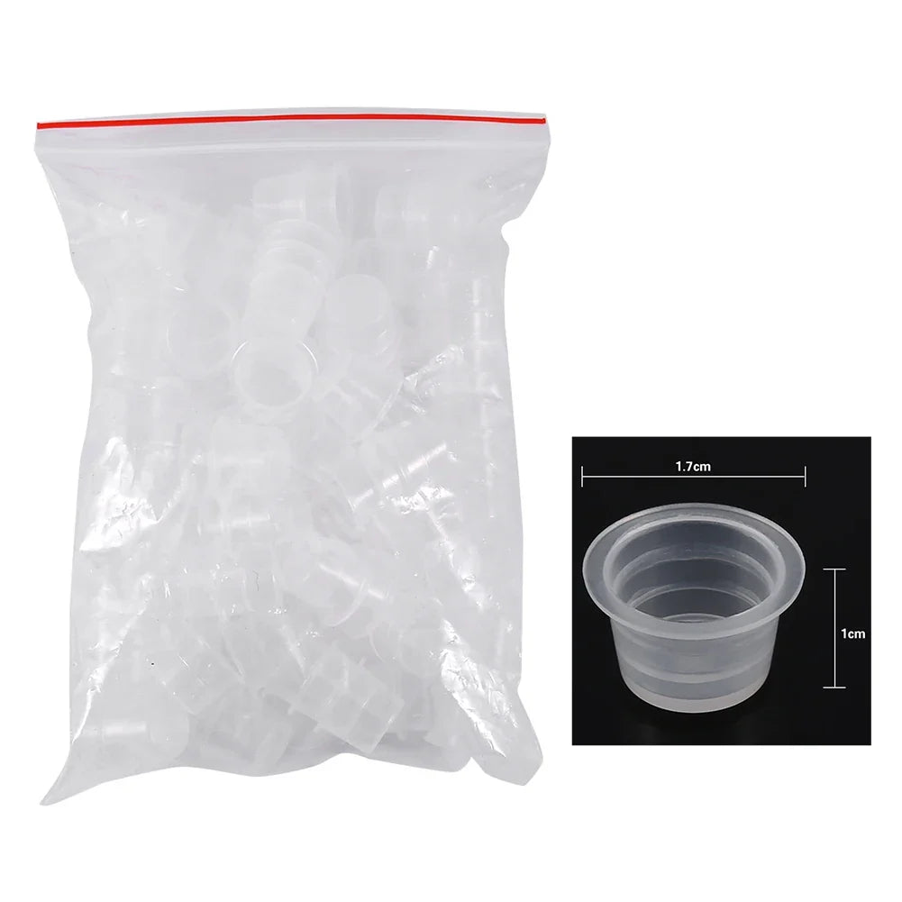 Plastic Tattoo Ink Cup Pots – Pigment Caps for Microblading Tattoo Ink Cups Qme