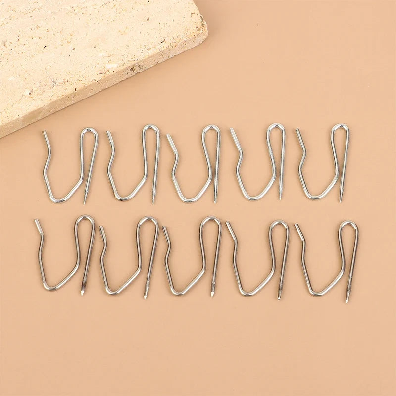 Stainless Steel Drapery Pin Hooks 50 or 100 Count – All Types Drapery Pin Hooks Qme