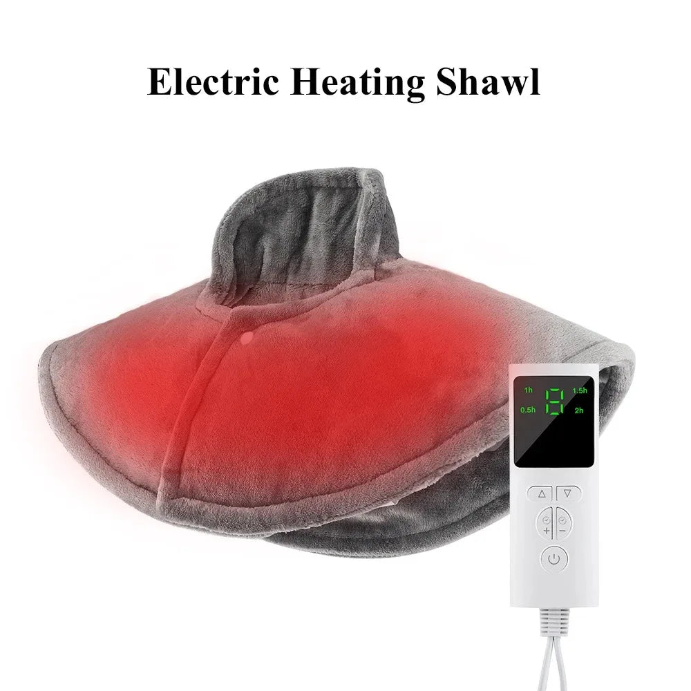 Electric Neck Massager Shawl – 9-Level Heat & Vibration Neck Massager Shawl Qst EU Plug