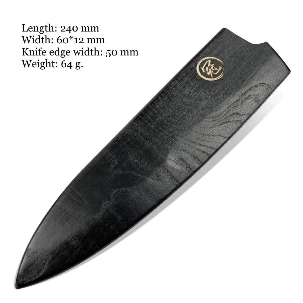 Wooden Knife Saya Sheath – Gyuto Santoku Nakiri Kiritsuke Knife Saya Sheath Qst for chef knife