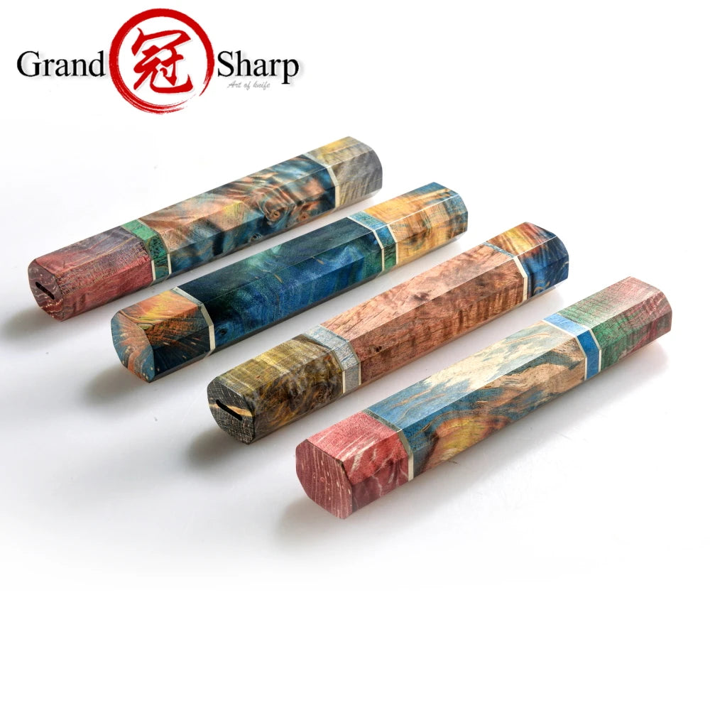 Octagonal Solidified Wood Knife Handle – Japanese Chef Knife Part Knife Handle Qst