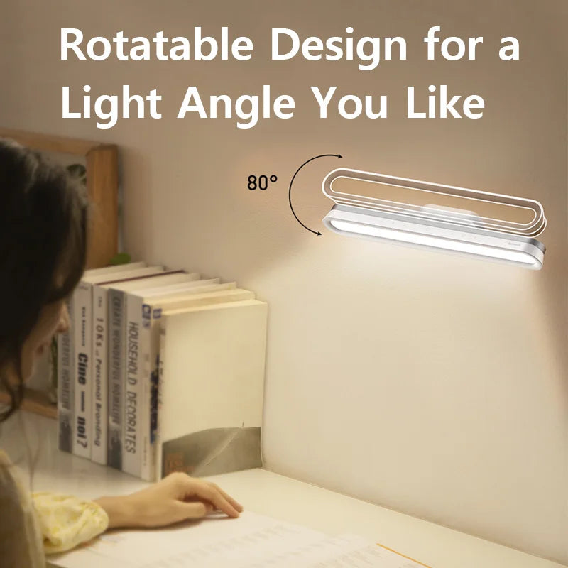 Baseus Magnetic LED Desk Lamp – Rechargeable, Stepless Dimming Rechargeable Desk Lamp Qst